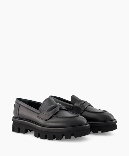 Fashion Loafer Natalia Moc Zwart Dames Instappers