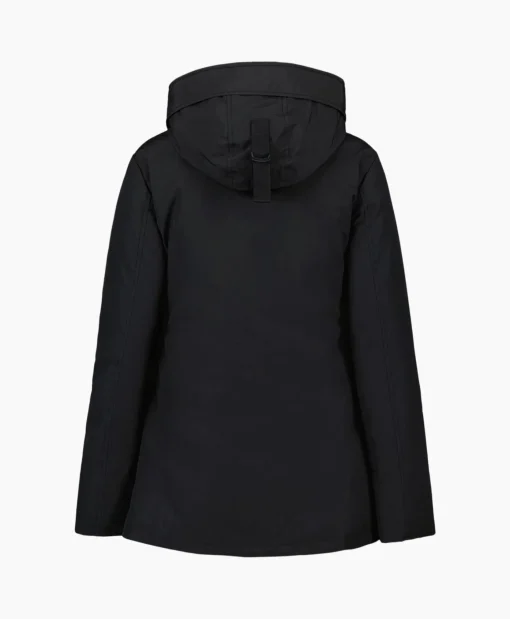 Store Gewatteerde Jas 4 Pocket Parka Zwart Dames Jassen