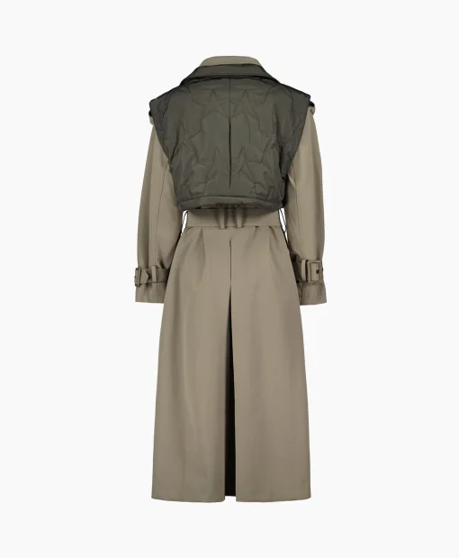 Shop Trenchcoat Body Warmer Trench Khaki Dames Jassen
