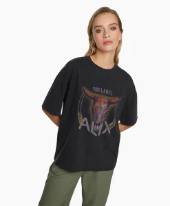 New T-Shirt Korte Mouw Knitted Bull Zwart Dames T-Shirts & Tops