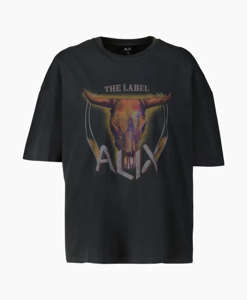 New T-Shirt Korte Mouw Knitted Bull Zwart Dames T-Shirts & Tops