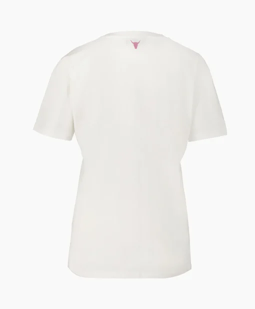 Outlet T-Shirt Korte Mouw Knitted Alix Heart Off White Dames T-Shirts & Tops