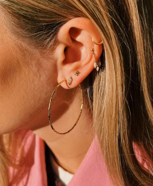 Flash Sale Oorbellen Hammered Plain Hoop Earrings Xl Silver G Goud Dames Sieraden