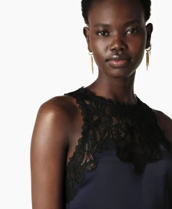 Best Ba&Sh Top Clea Donker Blauw Dames T-Shirts & Tops