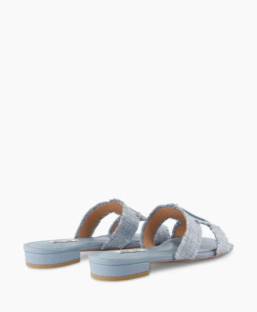 Cheap Sandaal Zonder Hak Rafia Donker Bruin Dames Sandalen