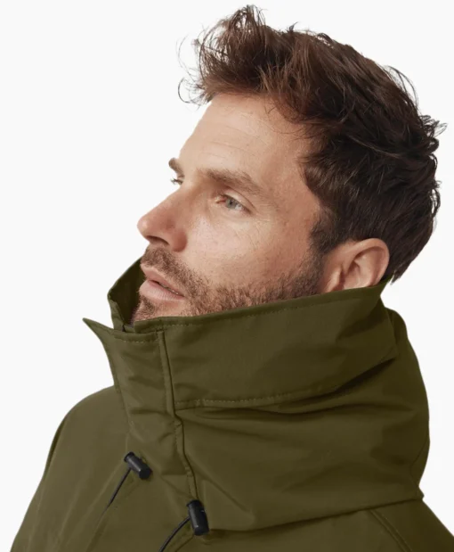 Hot Gewatteerde Jas Langford Parka Donker Groen Heren Jassen