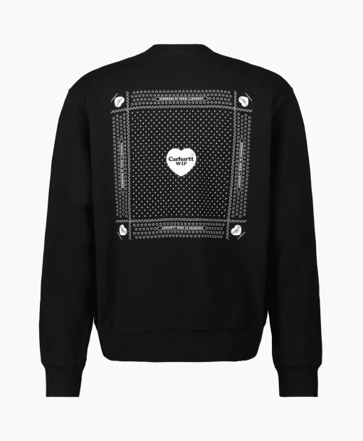 Fashion Sweater Heart Bandana Zwart Heren Truien