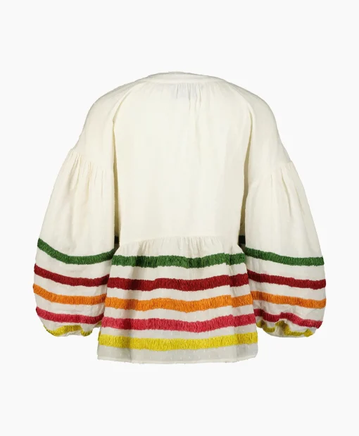 Flash Sale Blouse Liberty Embroidered Off White Dames Blouses