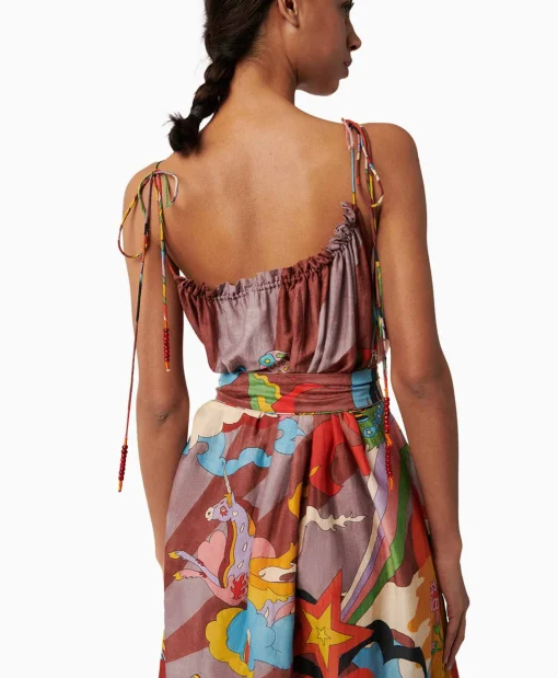 Outlet Maxi Jurk Rain Bordeaux Dames Bruiloftskleding