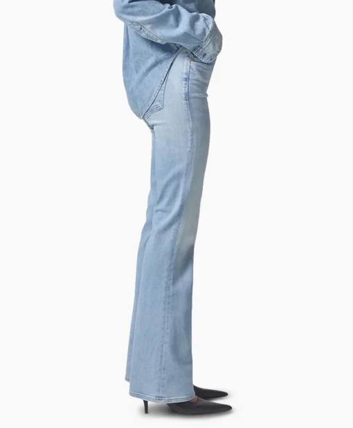 Outlet Flared Broek Isola Flare Blauw Dames Broeken