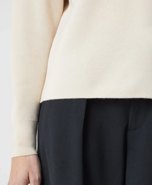 Clearance Pullover Crew Neck Henley Beige Dames Truien