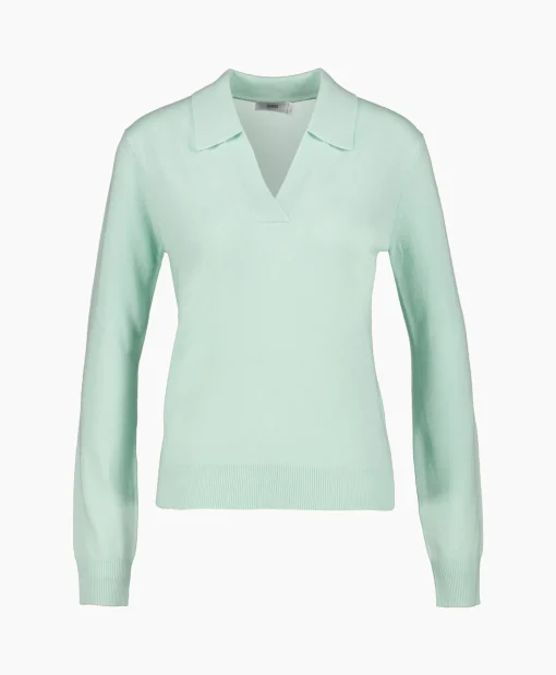 Fashion Pullover Polo Longsleeve Groen Dames Truien