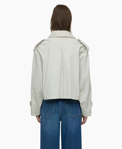 Fashion Trenchcoat Cropped Ecru Dames Jassen