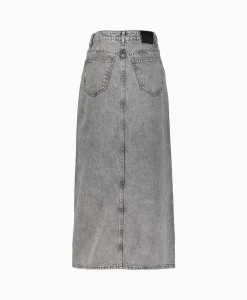Discount Co'Couture Midi Rok Vika Asym Slit Grijs Dames Rokken