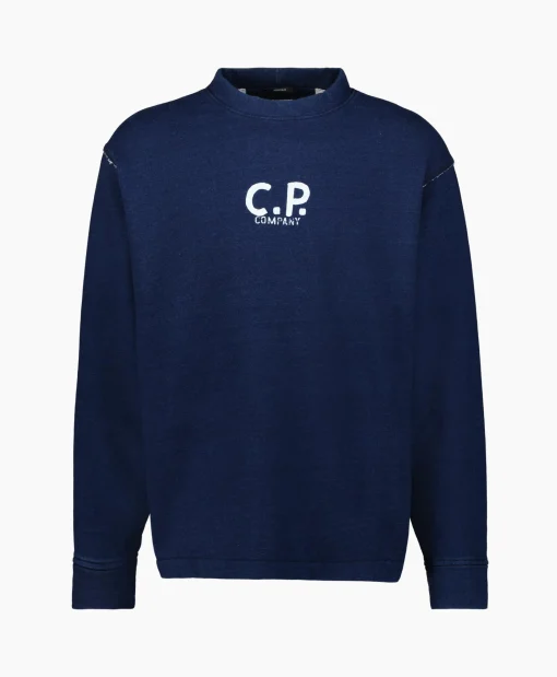 Fashion Sweater Indigo Fleece Blauw Heren Truien