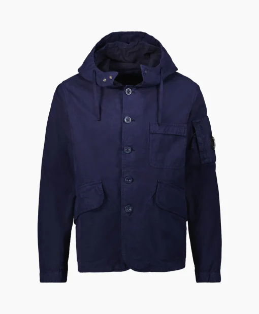 Cheap Vest B Hooded Jacket Donker Blauw Heren Jassen