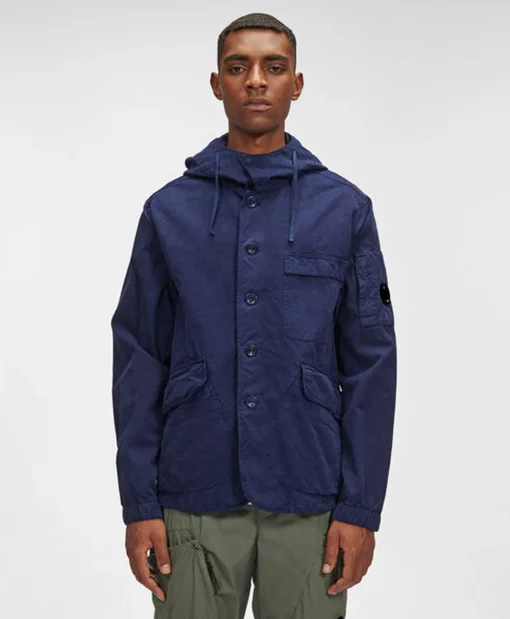 Cheap Vest B Hooded Jacket Donker Blauw Heren Jassen