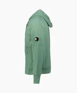 Hot Vest Diagonal Raised Fleece Zipped Groen Heren Vesten