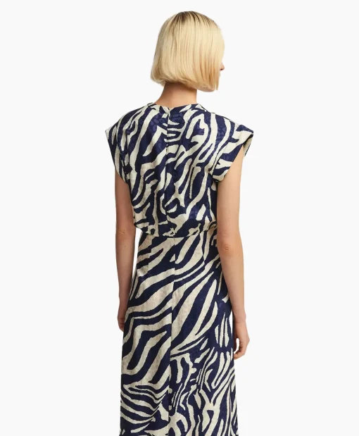 Flash Sale Midi Jurk Fayola Blauw Dames Bruiloftskleding