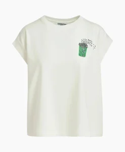 Flash Sale T-Shirt Korte Mouw Faustina Off White Dames T-Shirts & Tops