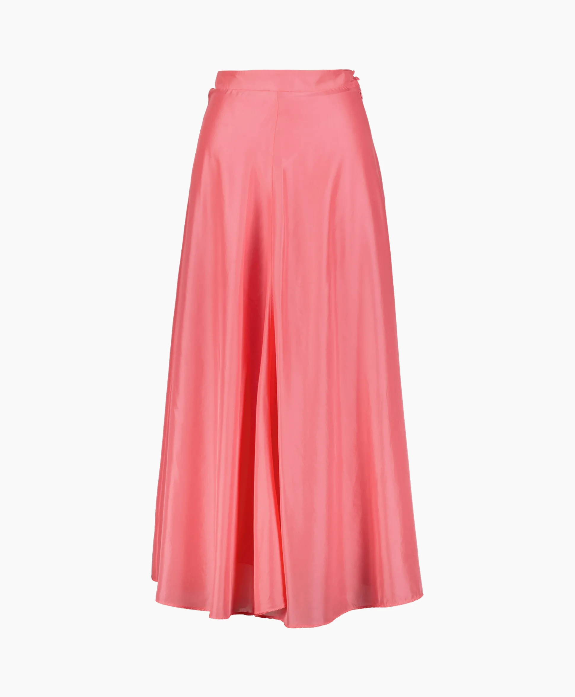Outlet Midi Rok Habotai Silk Roze Dames Rokken