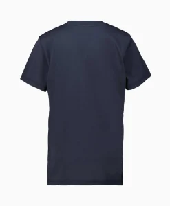 Cheap T-Shirt Korte Mouw Thin Jersey Relaxed O-Neck Donker Blauw Dames T-Shirts & Tops