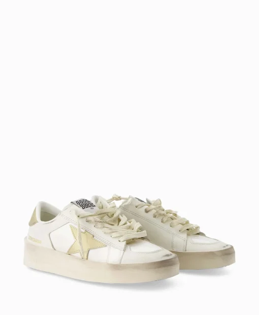 New Sneaker Stardan Leather Mirrored Star Wit Dames Sneakers