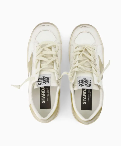New Sneaker Stardan Leather Mirrored Star Wit Dames Sneakers