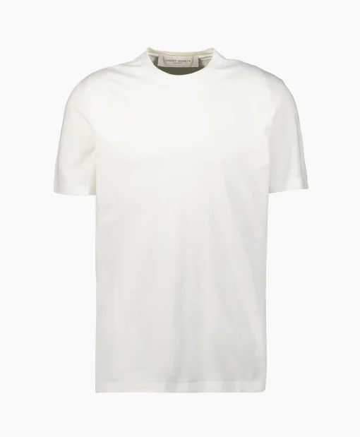 Best Sale T-Shirt Korte Mouw Golden M's Regular Distressed Off White Heren T-Shirts