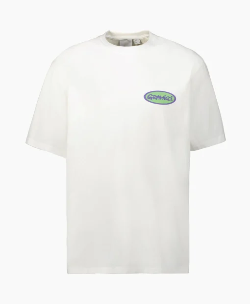 Sale T-Shirt Korte Mouw Grammici Oval Wit Heren T-Shirts