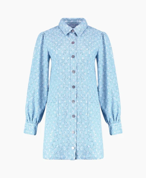 Fashion Harper & Yve Mini Jurk Flo-Dr Licht Blauw Dames Jurken