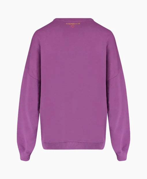 Sale Harper & Yve Pullover Logo-Sw Paars Dames Truien