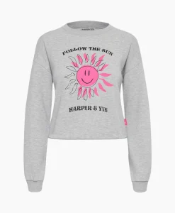 Sale Harper & Yve Pullover Smiley-Sw Grijs Dames Truien