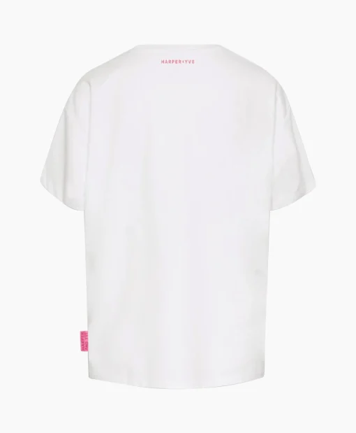 Best Harper & Yve T-Shirt Korte Mouw Smiley-Ss Off White Dames T-Shirts & Tops