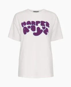 Clearance Harper & Yve T-Shirt Korte Mouw Logo-Ss Off White Dames T-Shirts & Tops
