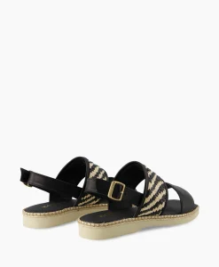 Fashion Sandaal Sandalo Zwart Dames Sandalen