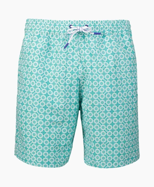 Cheap Zwembroek Circles Print Groen Heren Zwembroeken