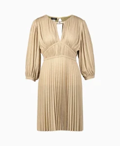 Shop Midi Jurk Abito C/Intarsio Goud Dames Jurken