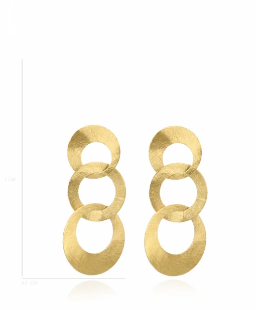 Clearance Oorbellen Triple Round L Goud Dames Sieraden