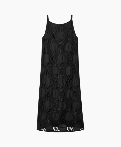 Cheap Midi Jurk 798490/3619-0 Zwart Dessin Dames Jurken