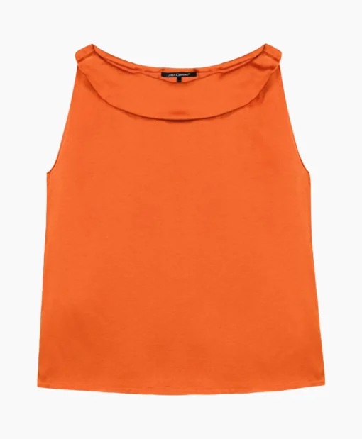 Sale Top 298456/3618-0 Oranje Dames Blouses