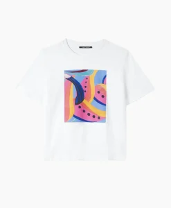 Discount T-Shirt 398157/7799-0 Wit Dames T-Shirts & Tops