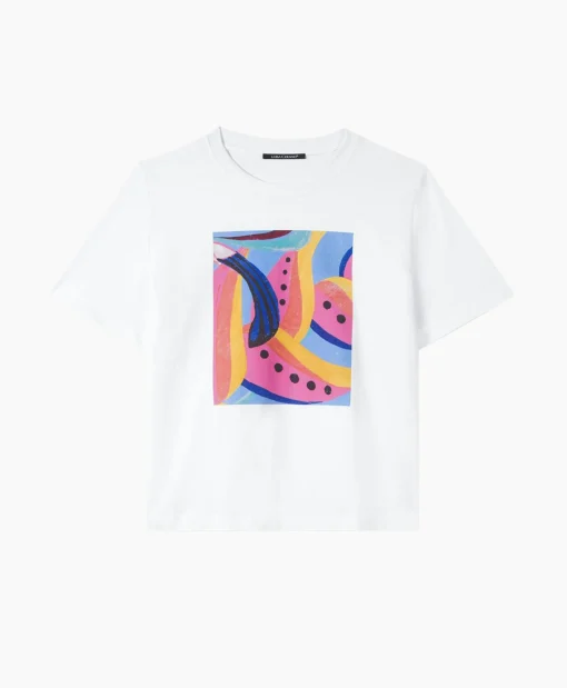 Discount T-Shirt 398157/7799-0 Wit Dames T-Shirts & Tops