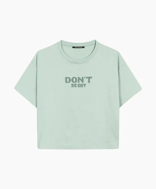 Outlet T-Shirt Korte Mouw 398121/7800-0 Mint Dames T-Shirts & Tops
