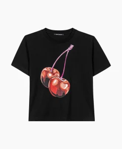 Sale T-Shirt Korte Mouw 398104/7799-0 Zwart Dessin Dames T-Shirts & Tops