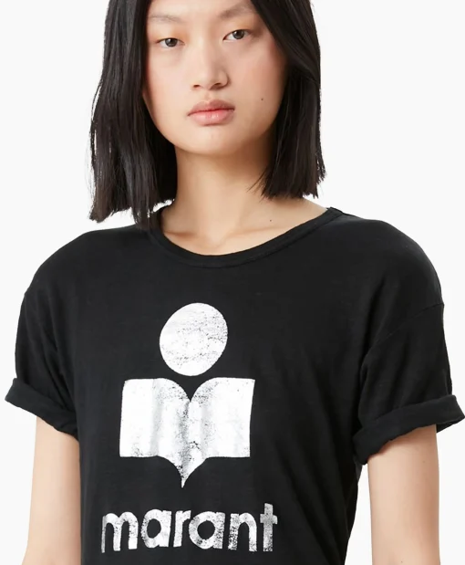 New Marant Etoile T-Shirt Korte Mouw Koldi-Gc Zwart Dames T-Shirts & Tops