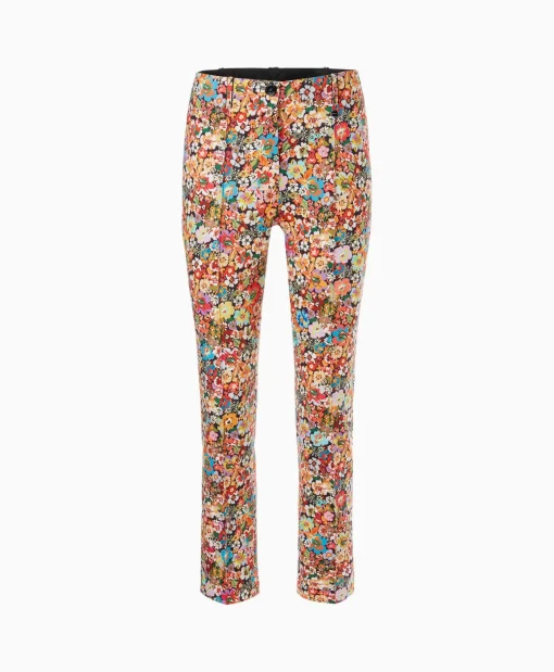 Fashion Bloemenbroek Wp 81.11 J17 Rood Dames Broeken