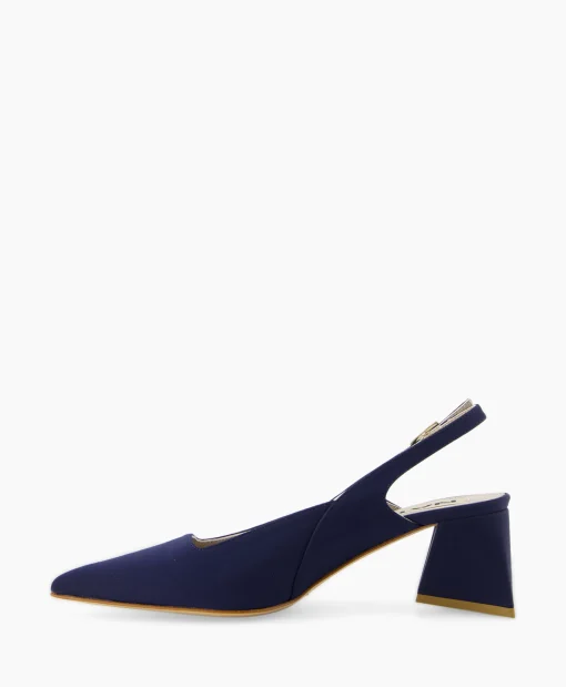 Best Pump Stretch Morelli 9 Blu Scuro Blauw Dames Pumps