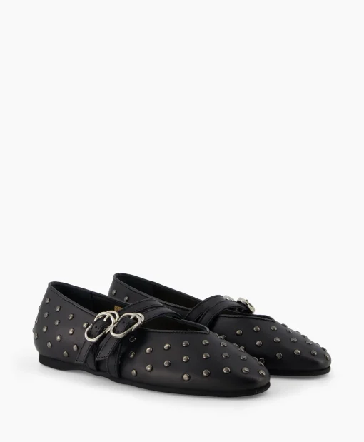 Clearance Ballerina Gisele Grace Studs Zwart Dames Instappers