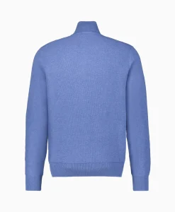 Fashion Pullover Quarterzip Cotton Blauw Heren Truien